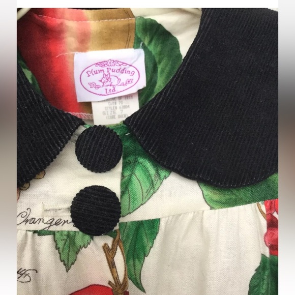 COPY - Vintage Plum pudding girls dress size 7, cotton long sleeves, 100% cotto… - Picture 11 of 14